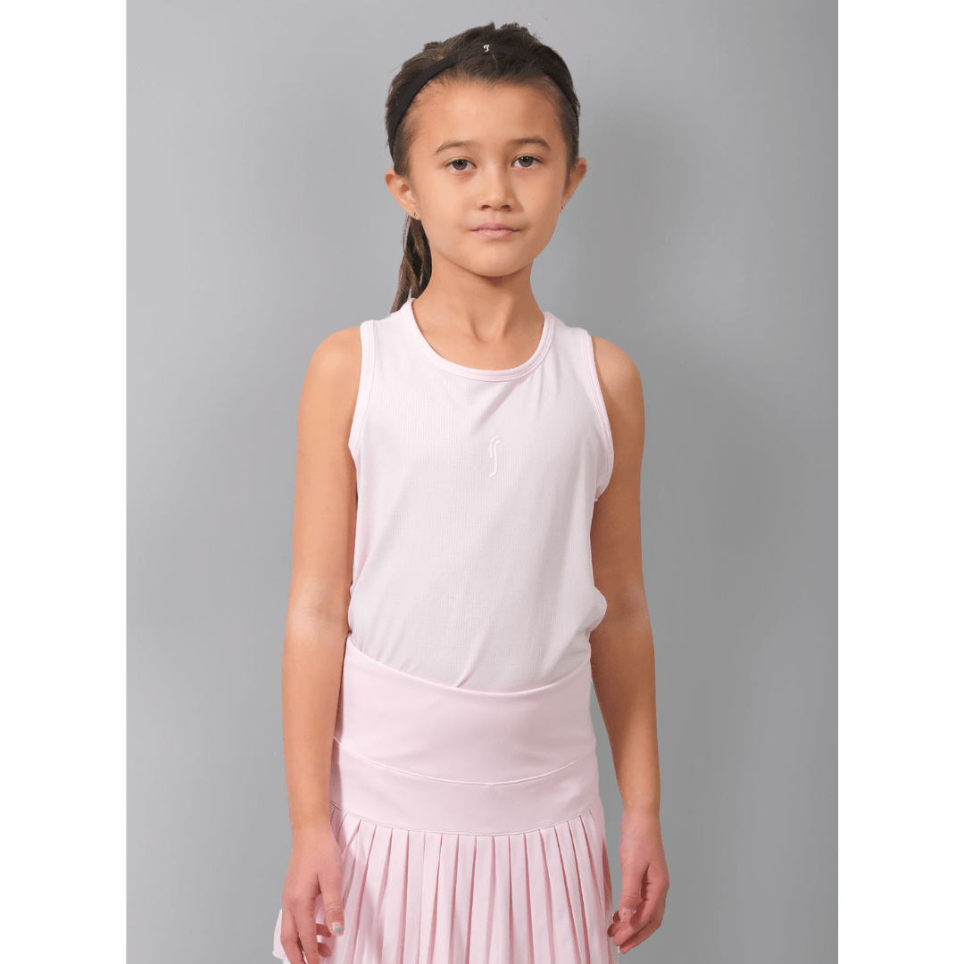 RS Girl's Performance Racerback Mesh Light Pink training tank top