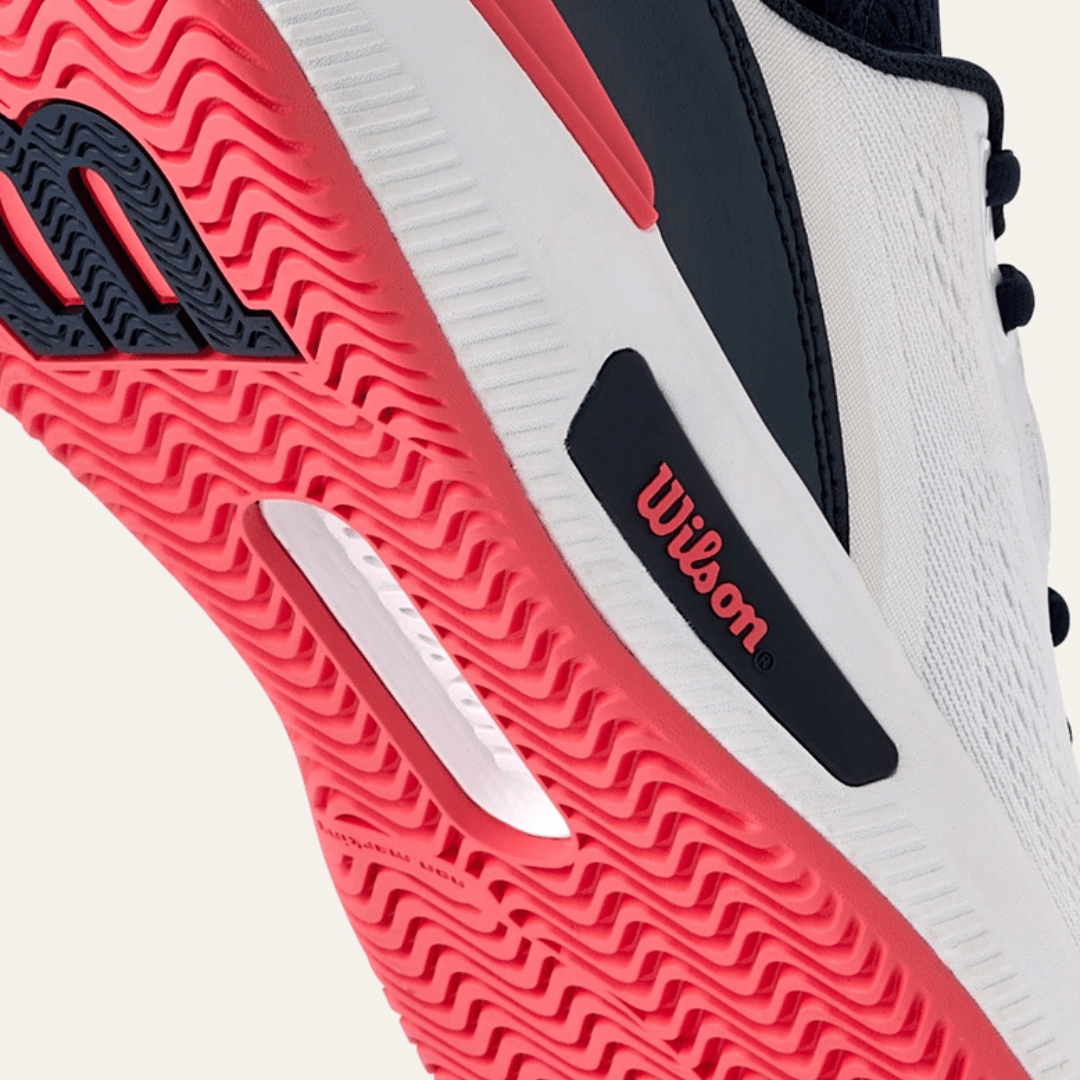 Wilson Intrigue Pro all court tennis shoes women white / navy blazer / dubarry