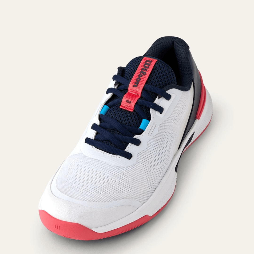 Wilson Intrigue Pro all court tennis shoes women white / navy blazer / dubarry