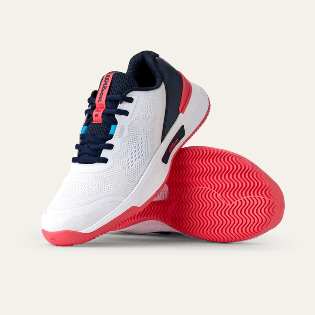 Wilson Intrigue Pro all court tennis shoes women white / navy blazer / dubarry
