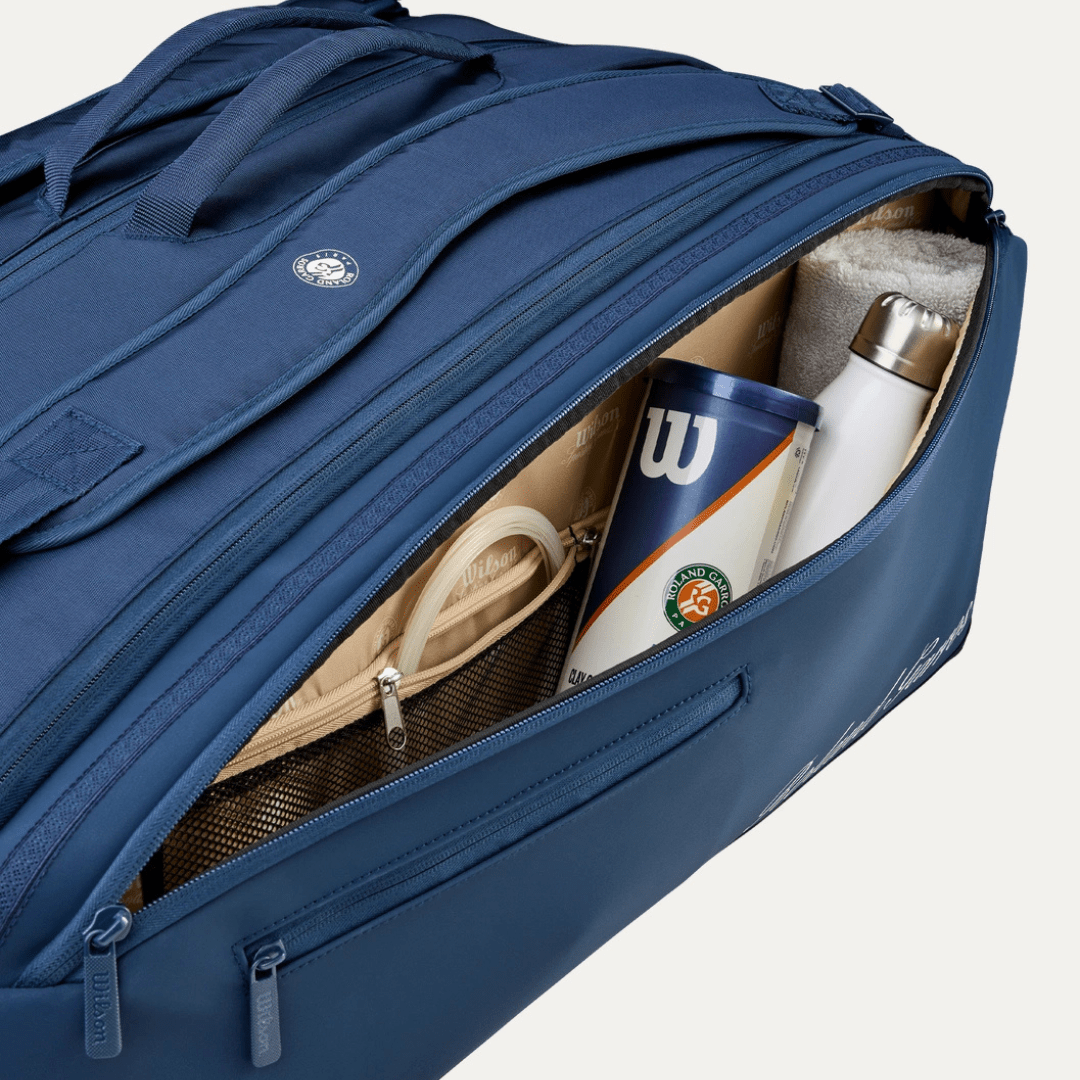 Wilson Roland Garros 2026 Session de Soiree 15-pack Bag Navy / Clay tennis bag