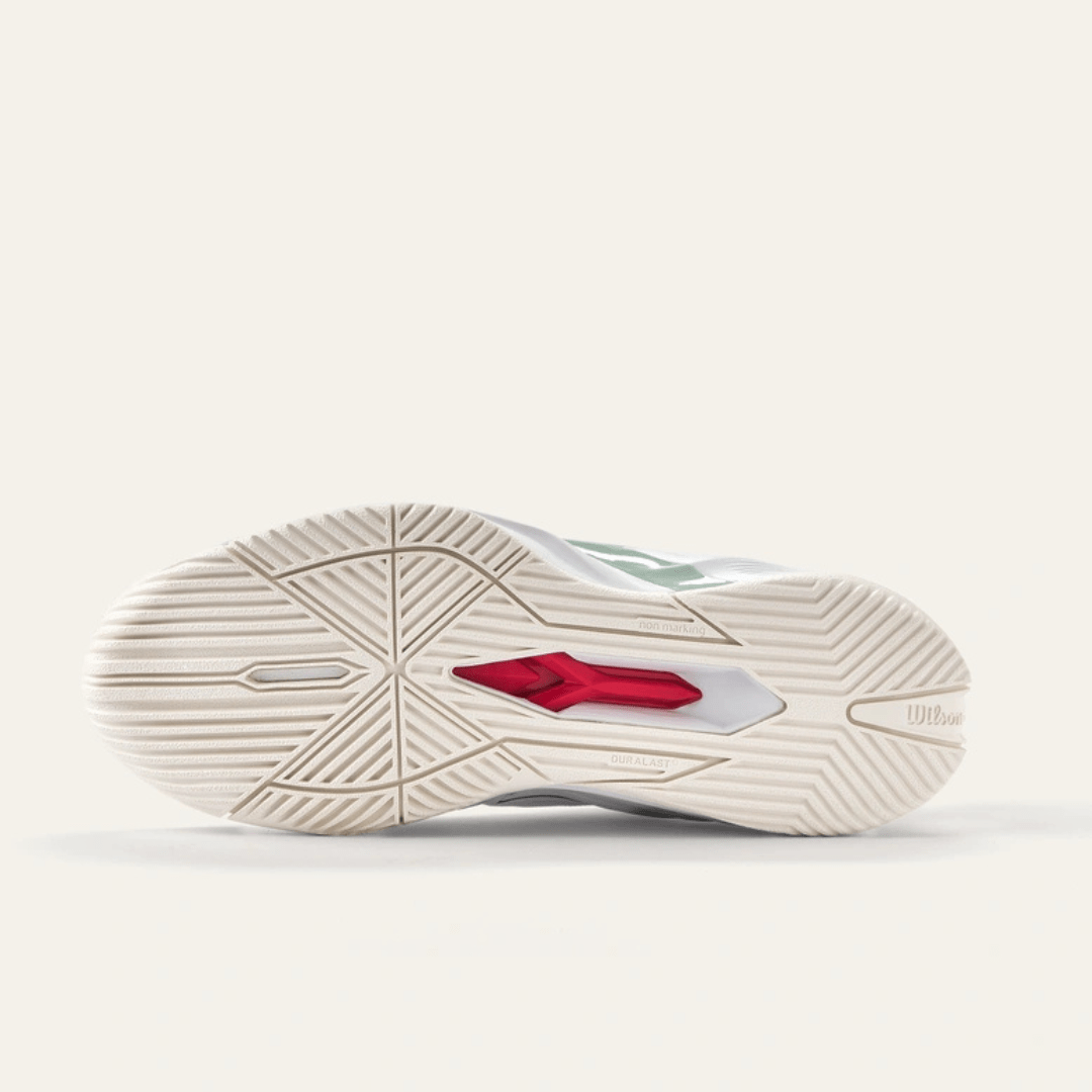 Wilson Rush Pro 4.5 all court women's tennis shoes white / surf spray / tofu