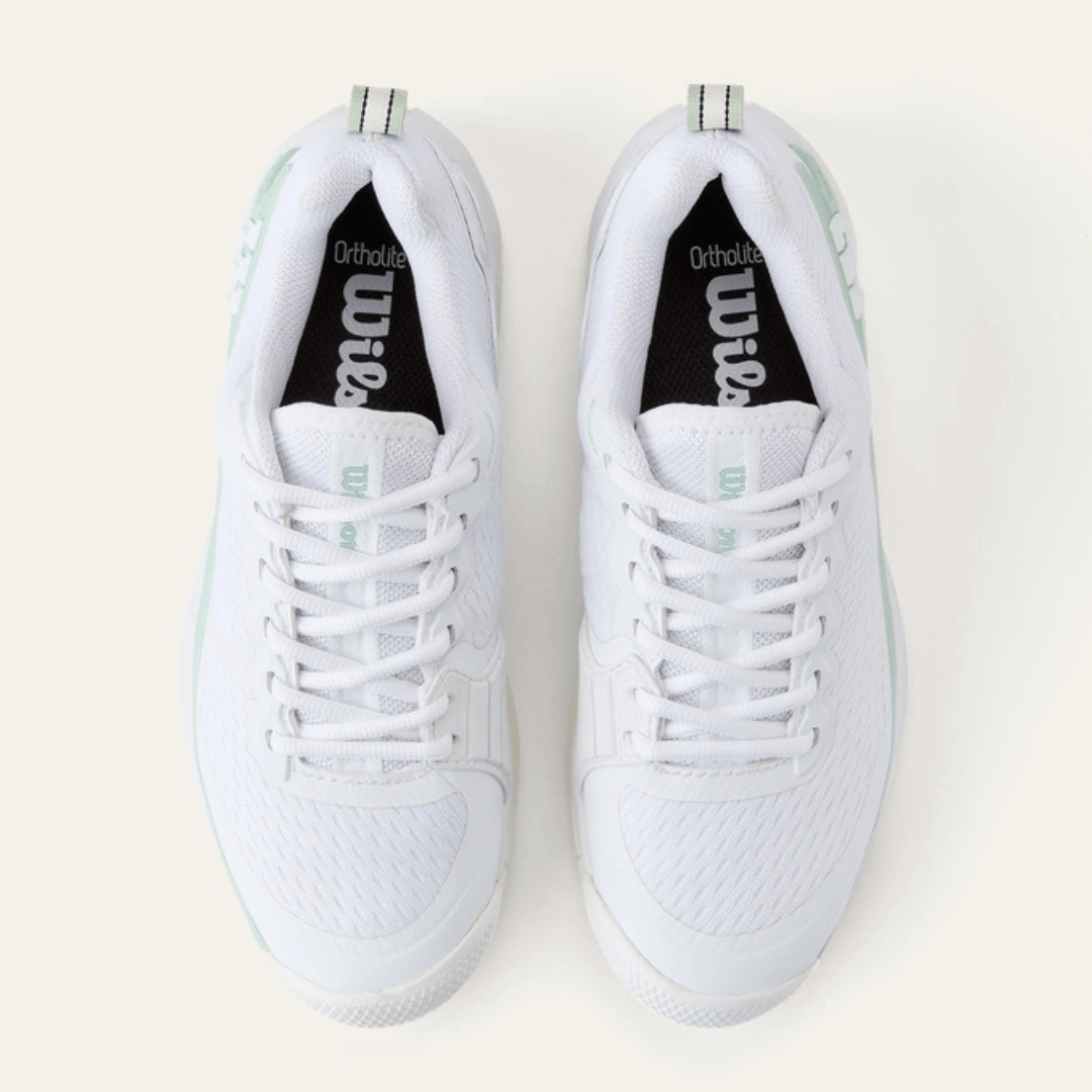 Wilson Rush Pro 4.5 all court women's tennis shoes white / surf spray / tofu