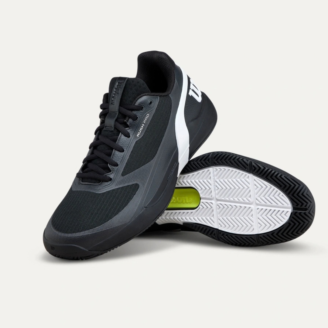Wilson Rush Pro 5 All-court Men's Tennis Shoe Black/White/Stormy Weather