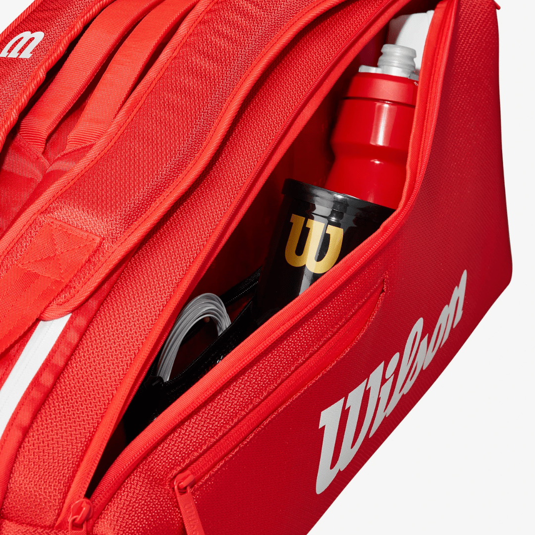 Wilson Super Tour 6-pack Wilson Red 2025 rød tennistaske