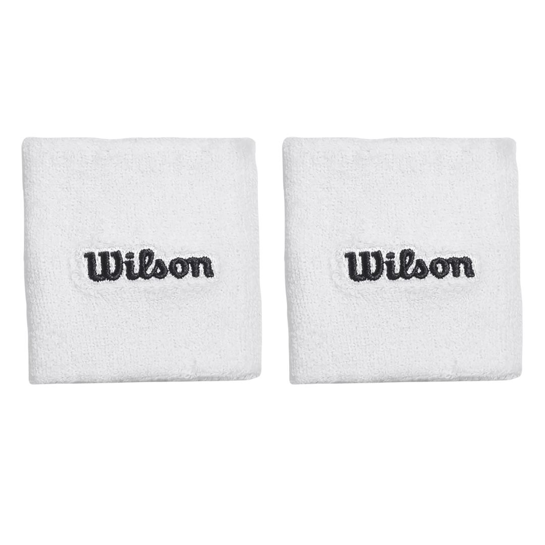 Wilson Wristband Bright White 2-pack Medium for tennis and padel