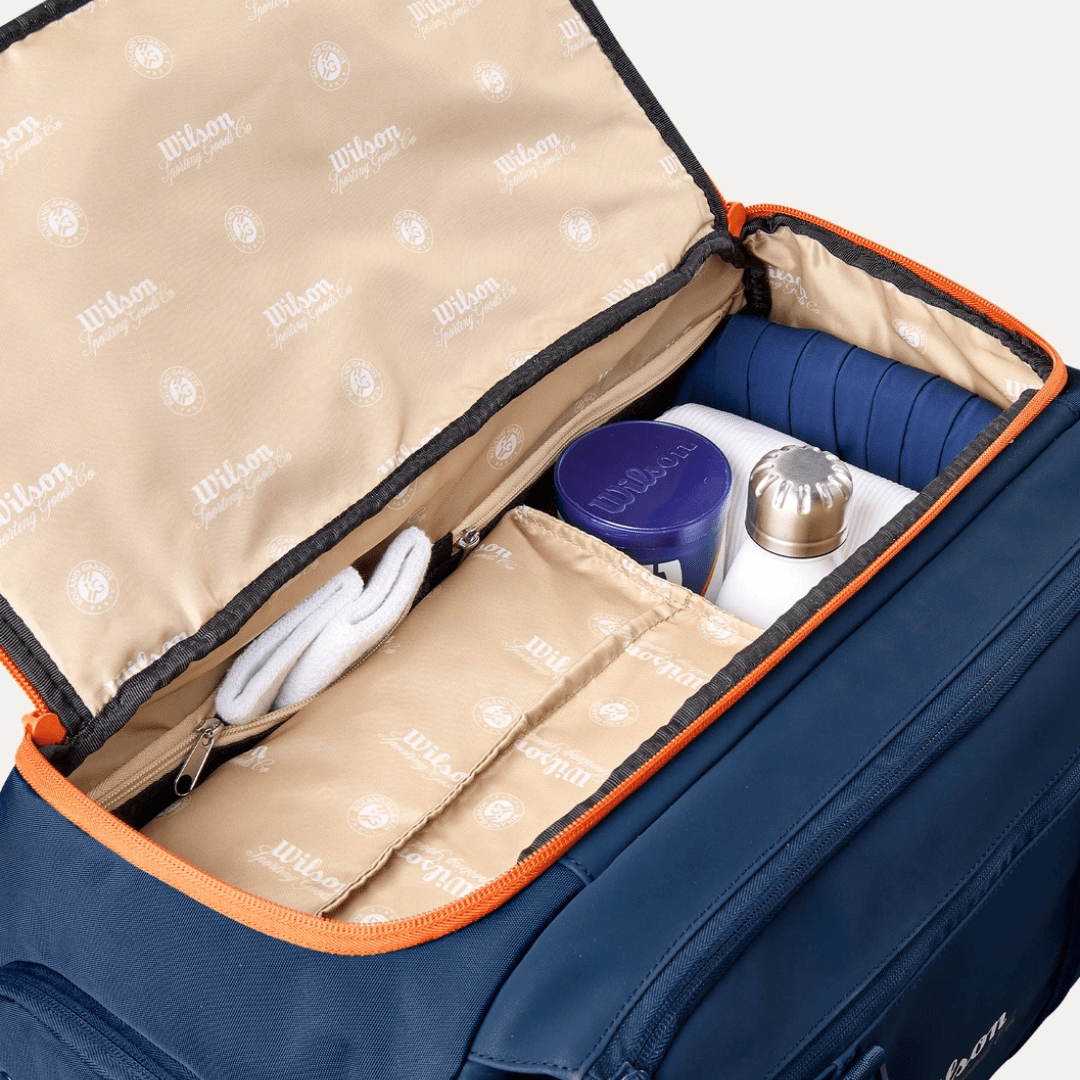 Wilson Roland Garros 2026 Session de Soirée Small Duffel Bag Navy/Clay tennistaske
