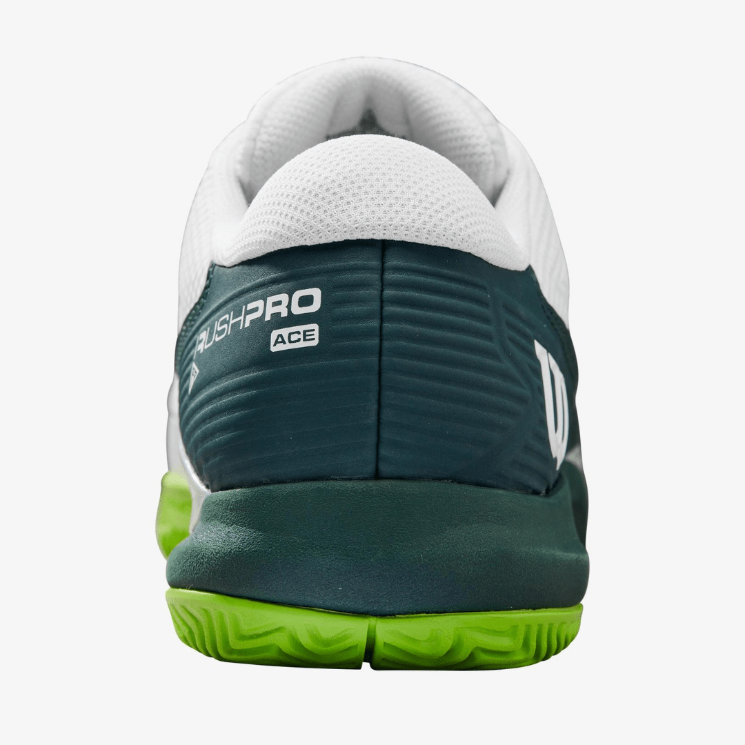 Wilson Rush Pro Ace all court tennis shoes men white / ponderosa pine / jasmine green