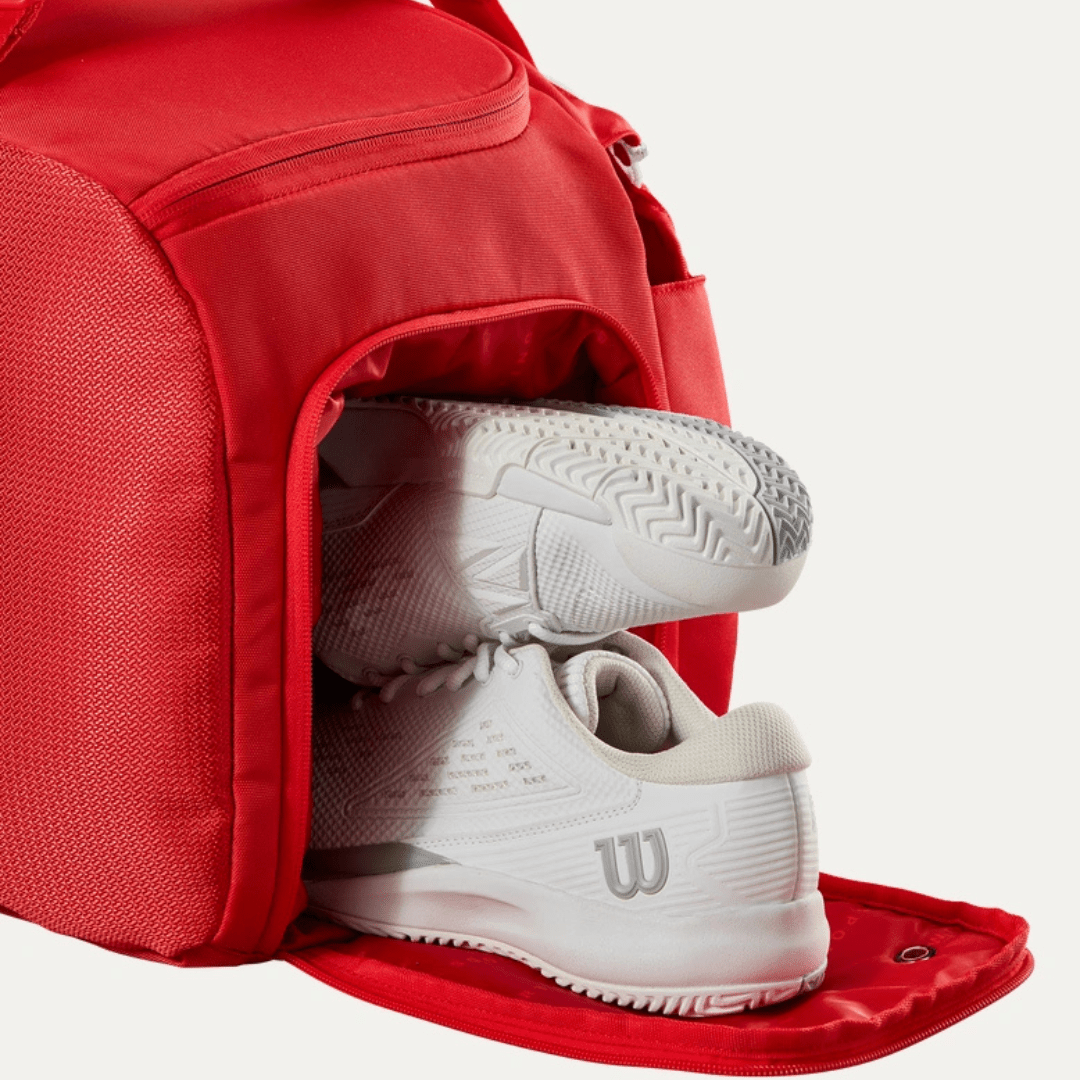 Wilson Super Tour Small Duffle Bag Wilson red 2025 tennis duffel