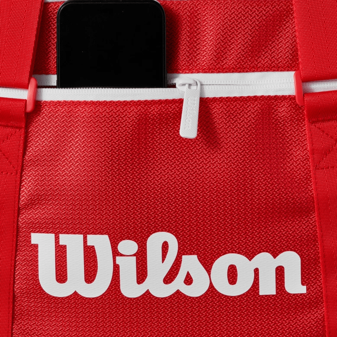 Wilson Super Tour Small Duffle Bag Wilson red 2025 tennis duffel