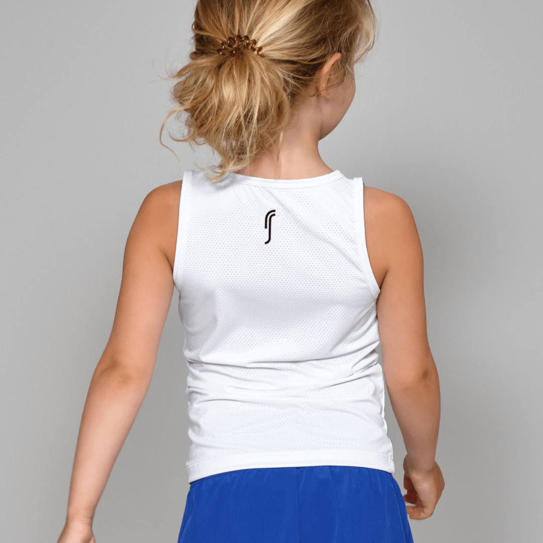 RS Girl's Mesh Tank White