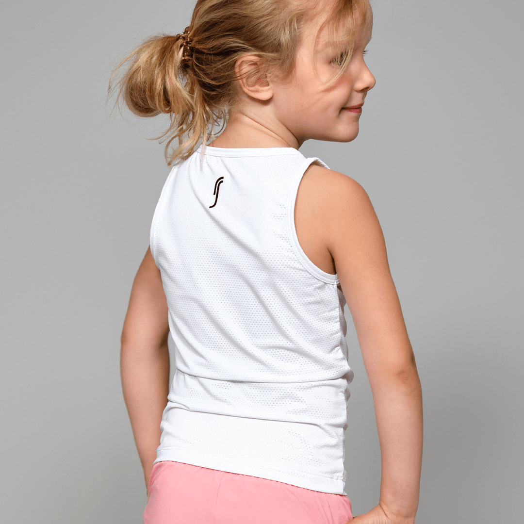 RS Girl's Mesh Tank White