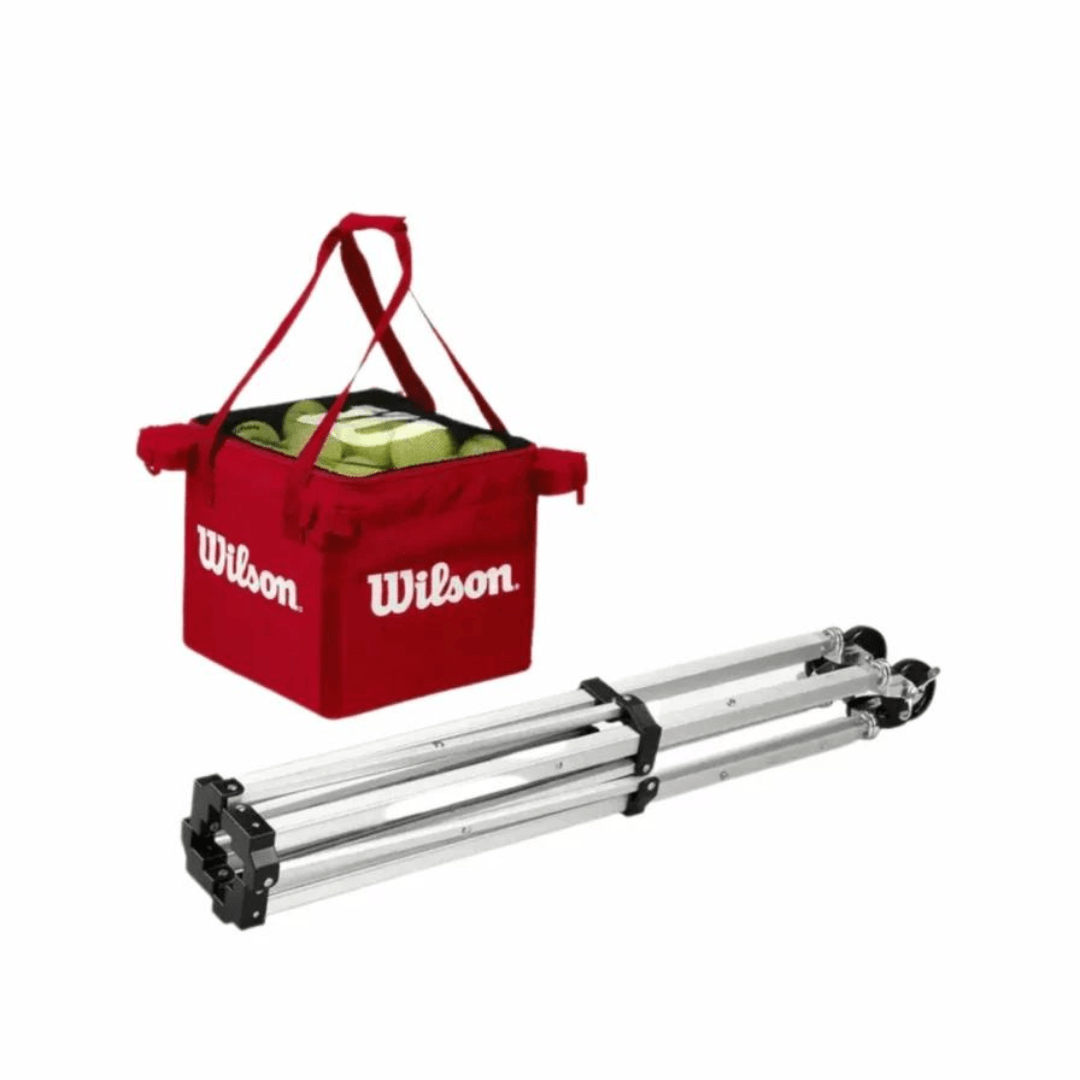 Wilson bollkorg på hjul (rullvagn+väska)