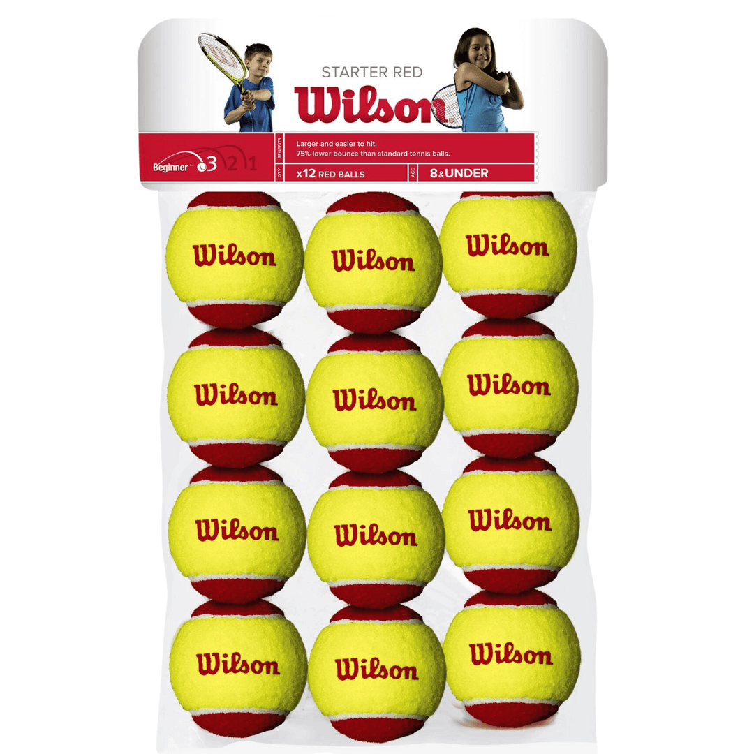Wilson red tennis ball 12-pack stage 3 RED STARTER BALL