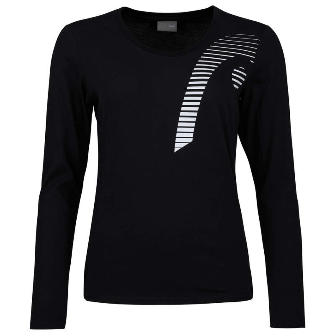 Head Club 22 Linda Long Sleeve (LS) Women Sort træningstrøje tennis & padel