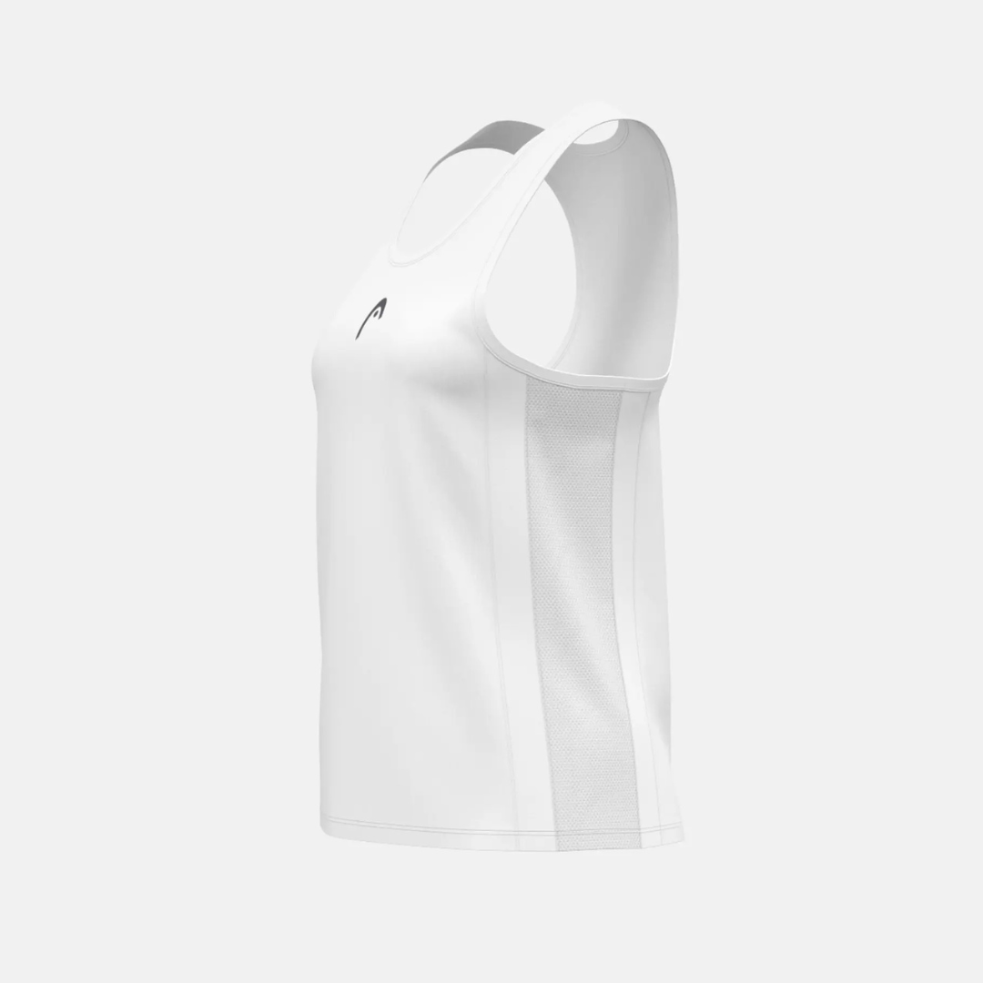 Head Club 25 Tech Tank Top Women White träningslinne tennis & padel
