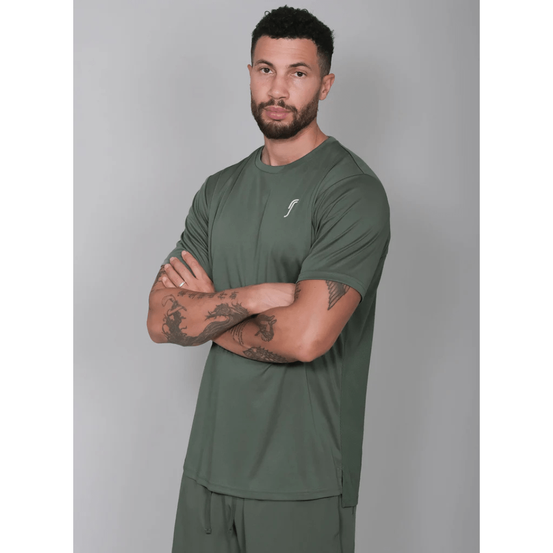 RS Men's Performance Tee Court Green t-shirt til tennis og padel