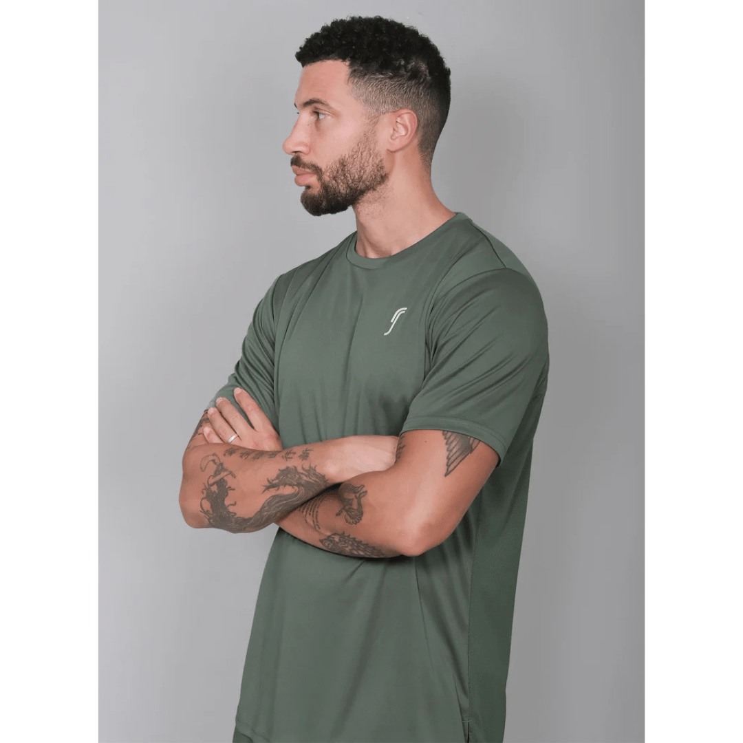 RS Men's Performance Tee Court Green t-shirt til tennis og padel