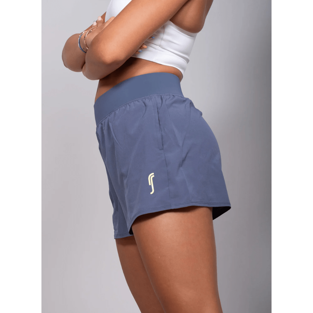 RS Women's Performance Court Shorts in with ball pocket Deep Blue