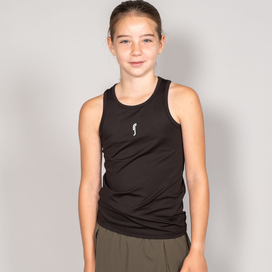 RS Girl's Performance Racerback Mesh Black