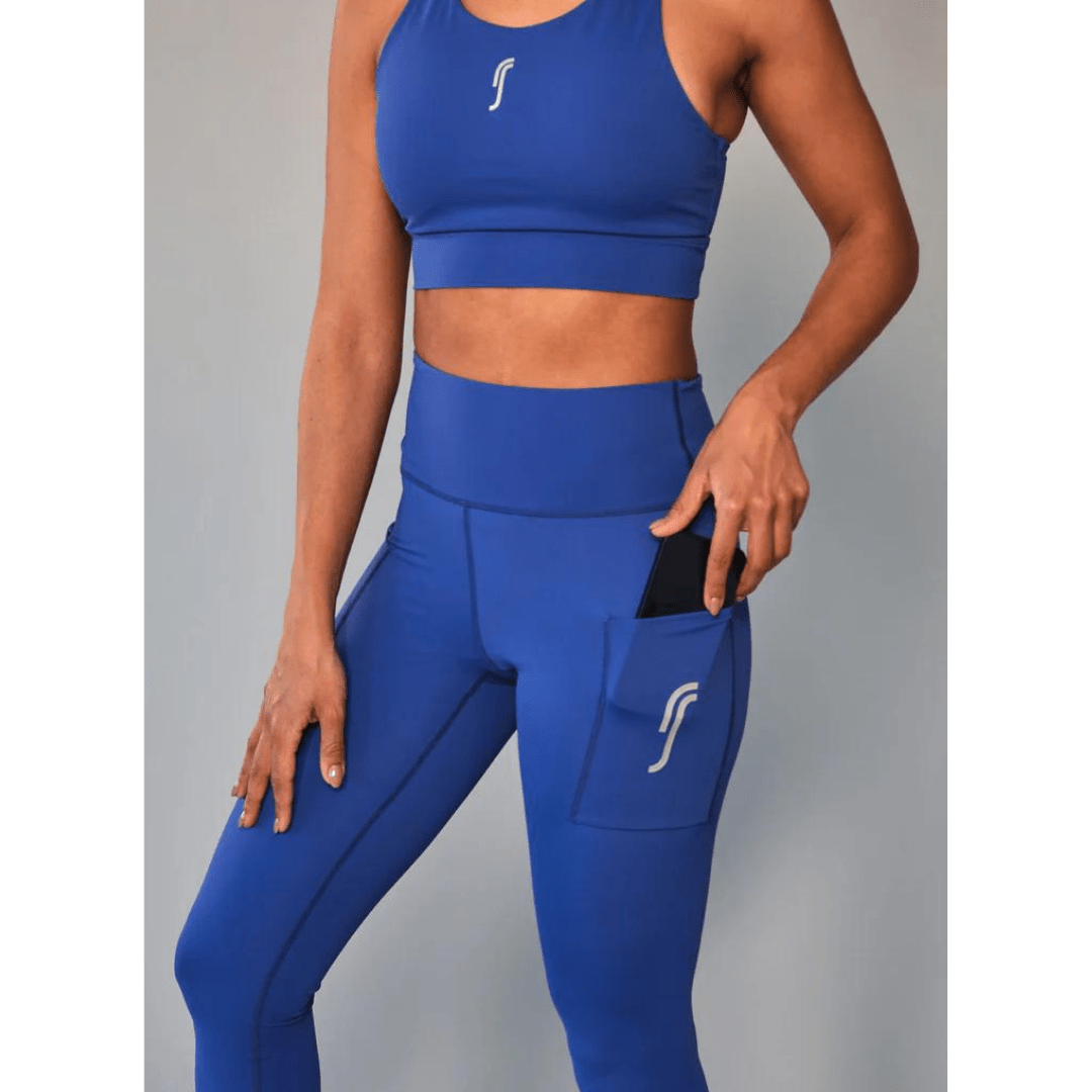 RS Women’s Stretch Tech Side Pocket Tights Striking Blue tennis & padel