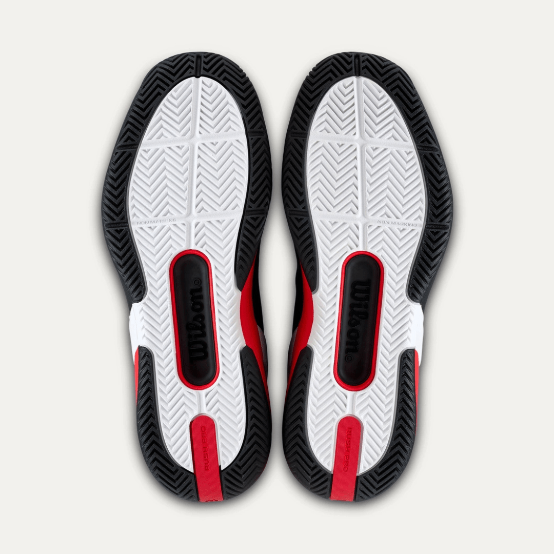 Wilson Rush Pro 5 All-court Men's Tennis Shoe Black/Infrared/White tennissko til mænd