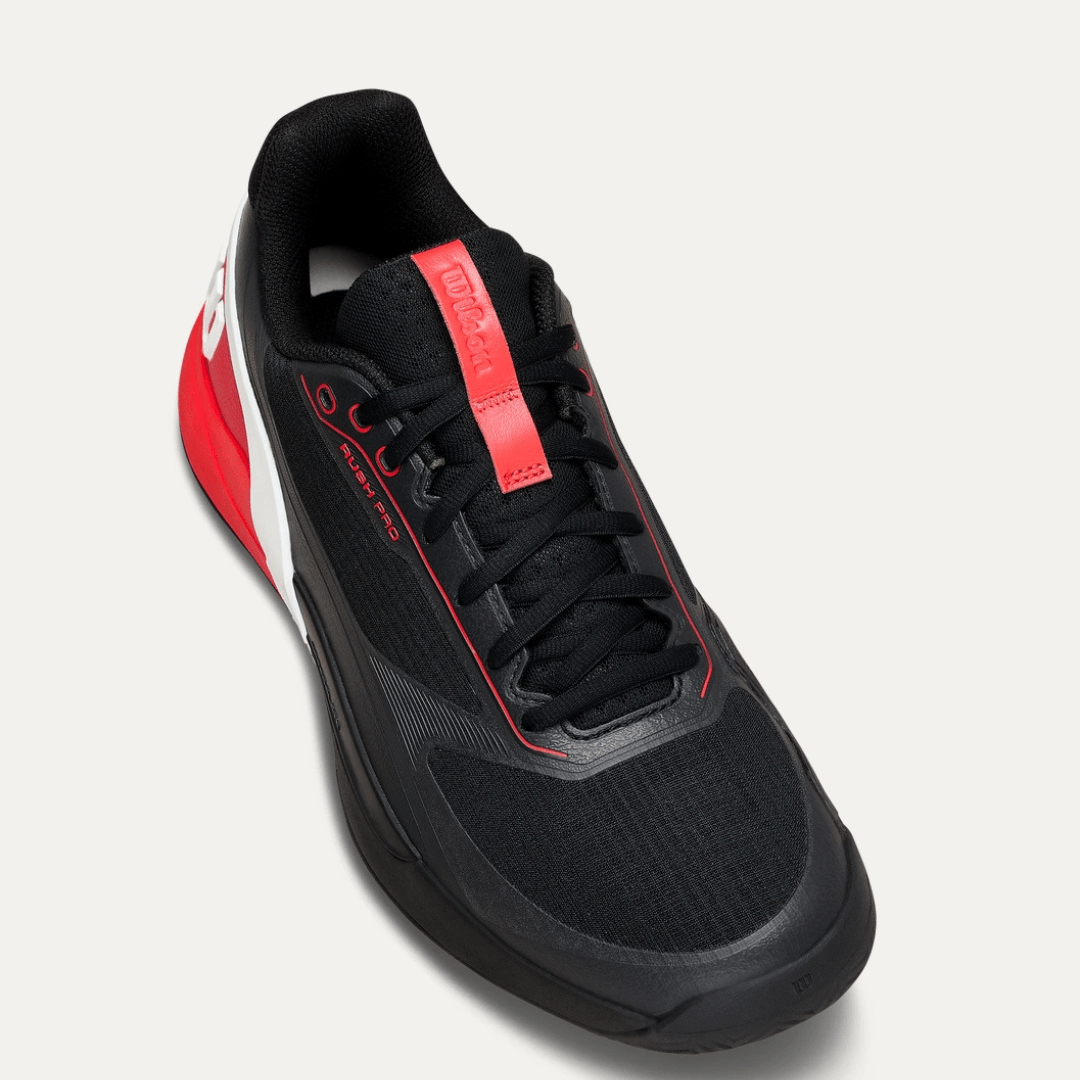 Wilson Rush Pro 5 All-court Men's Tennis Shoe Black/Infrared/White tennissko til mænd