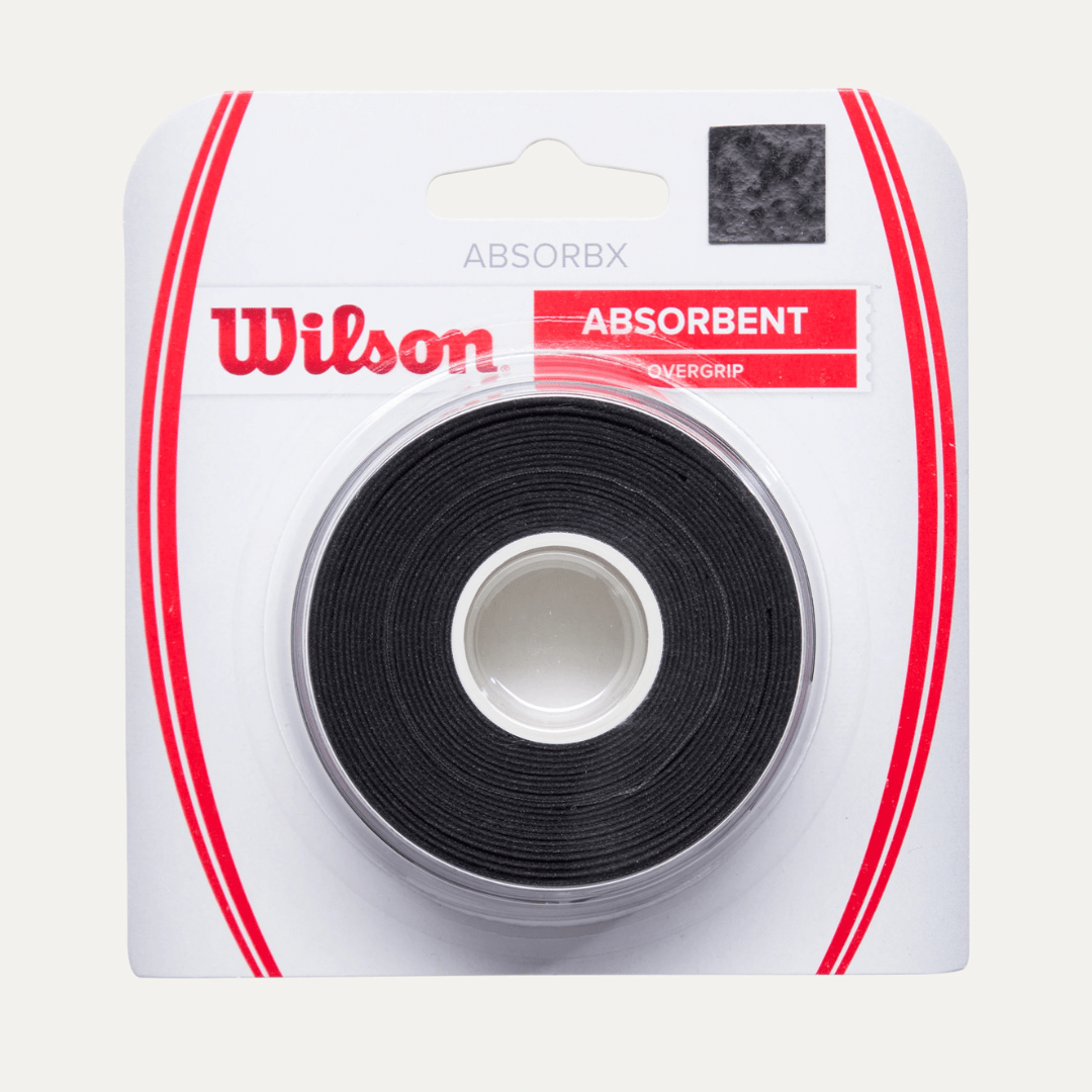 Wilson Absorbx Overgrip Tennis Black 3-pak