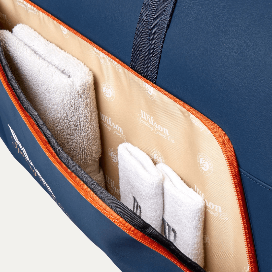 Wilson Roland Garros 2026 Large Duffel Bag Navy / Clay tennis bag