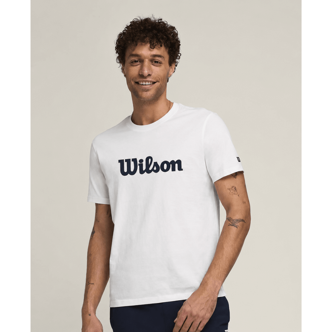 Wilson Men's Team Graphic Tee Bright White Script