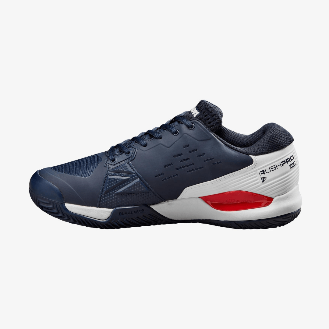 Wilson Rush Pro Ace Clay tennissko til ler mænd navy blazer / white / wilson red