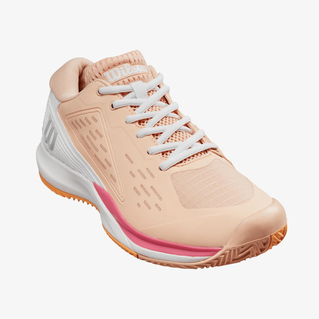 Wilson Rush Pro Ace Clay women's clay tennis shoes peach parfait/white/tangrine