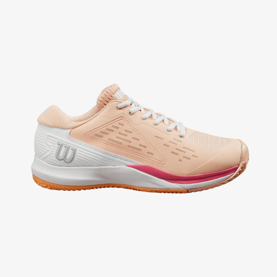 Wilson Rush Pro Ace Clay women's clay tennis shoes peach parfait/white/tangrine