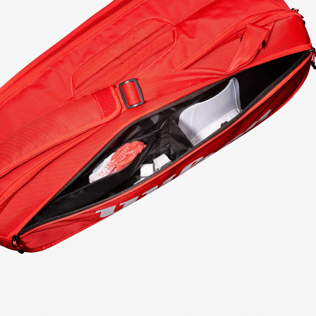 Wilson Super Tour 6 pack red tennis bag