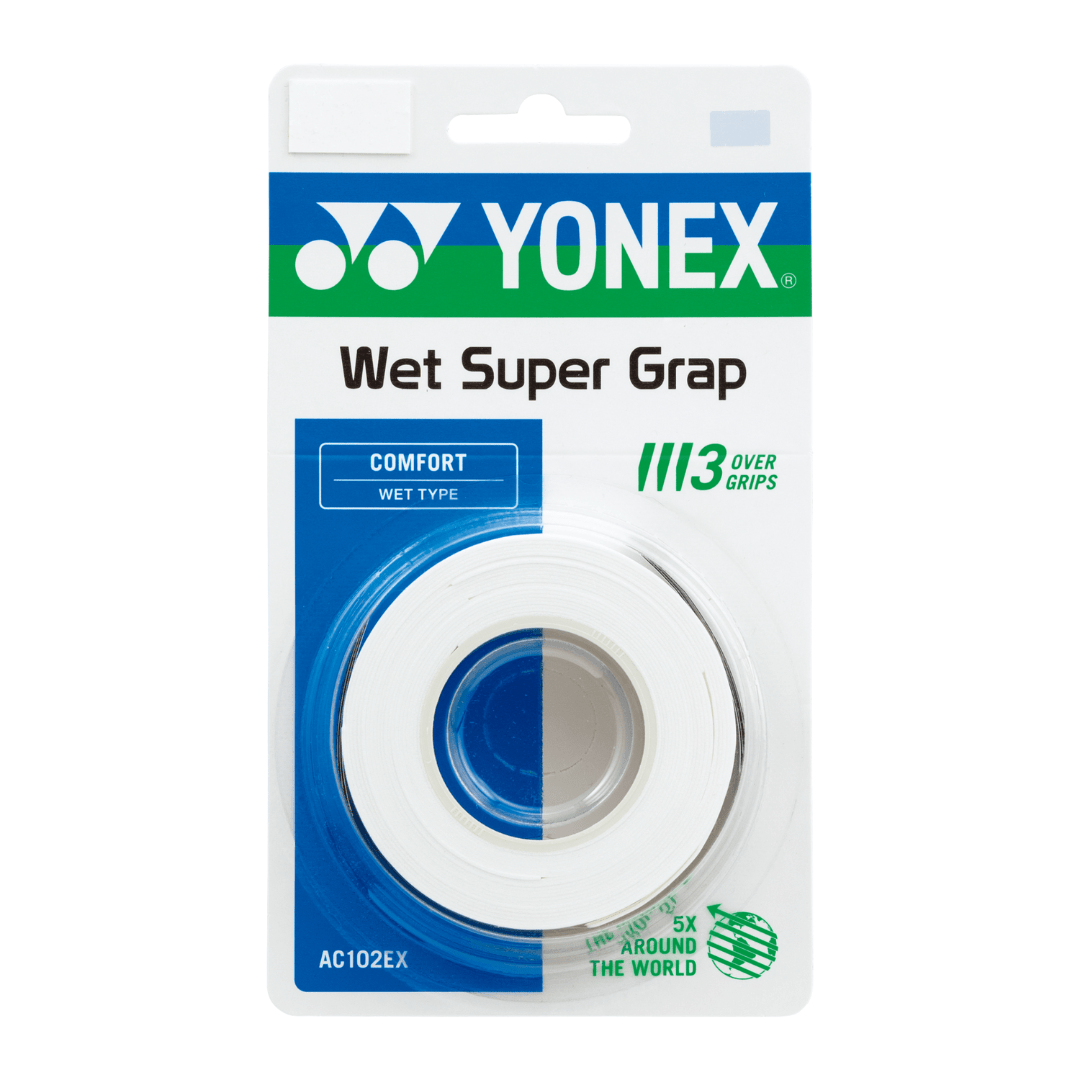 Yonex Wet Super Grap 3-pack white grip tennis