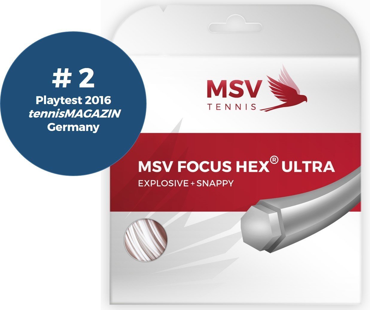 MSV Tennis String Focus Hex Ultra set 12m black