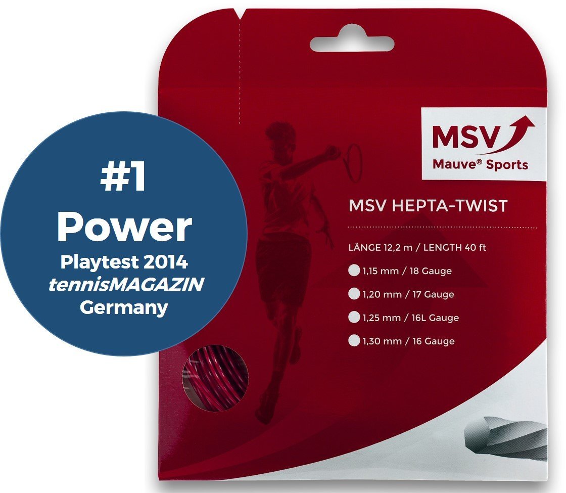 MSV Tennis Strings Hepta Twist 12m 1,25mm