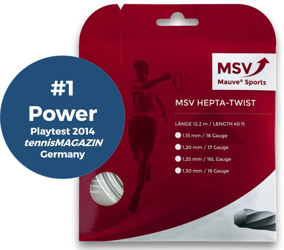 MSV tennis strenge Hepta Twist 12m 1,25 mm