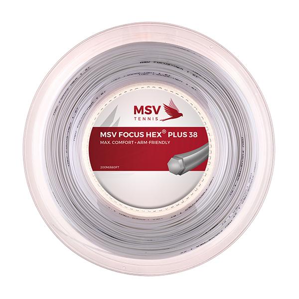 MSV Tennis String Focus Hex Plus 38 reel 200m 1,25mm WHITE