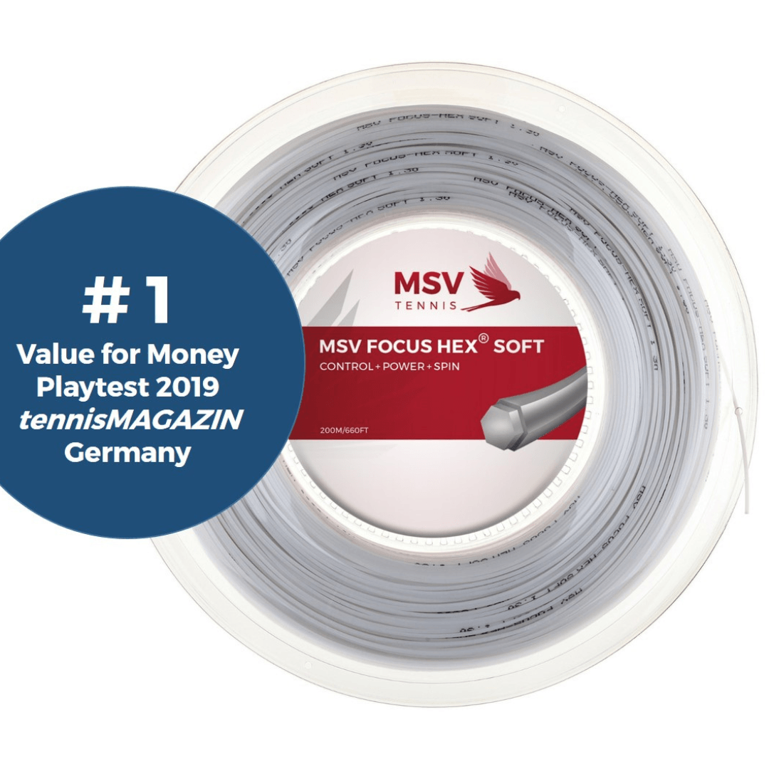 MSV Focus Hex Soft strängrulle 200m vit