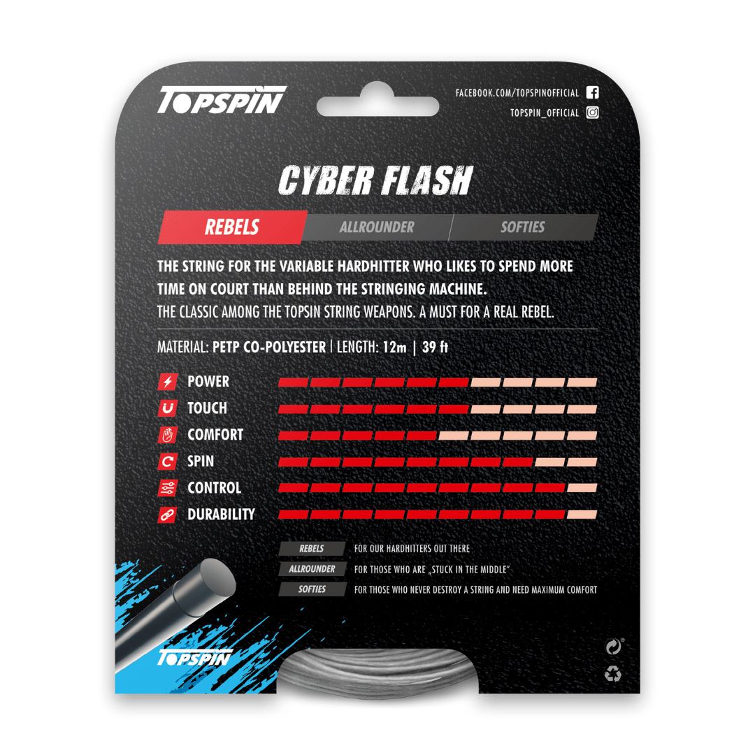 Topspin Cyber Flash 1,25mm 12m string set