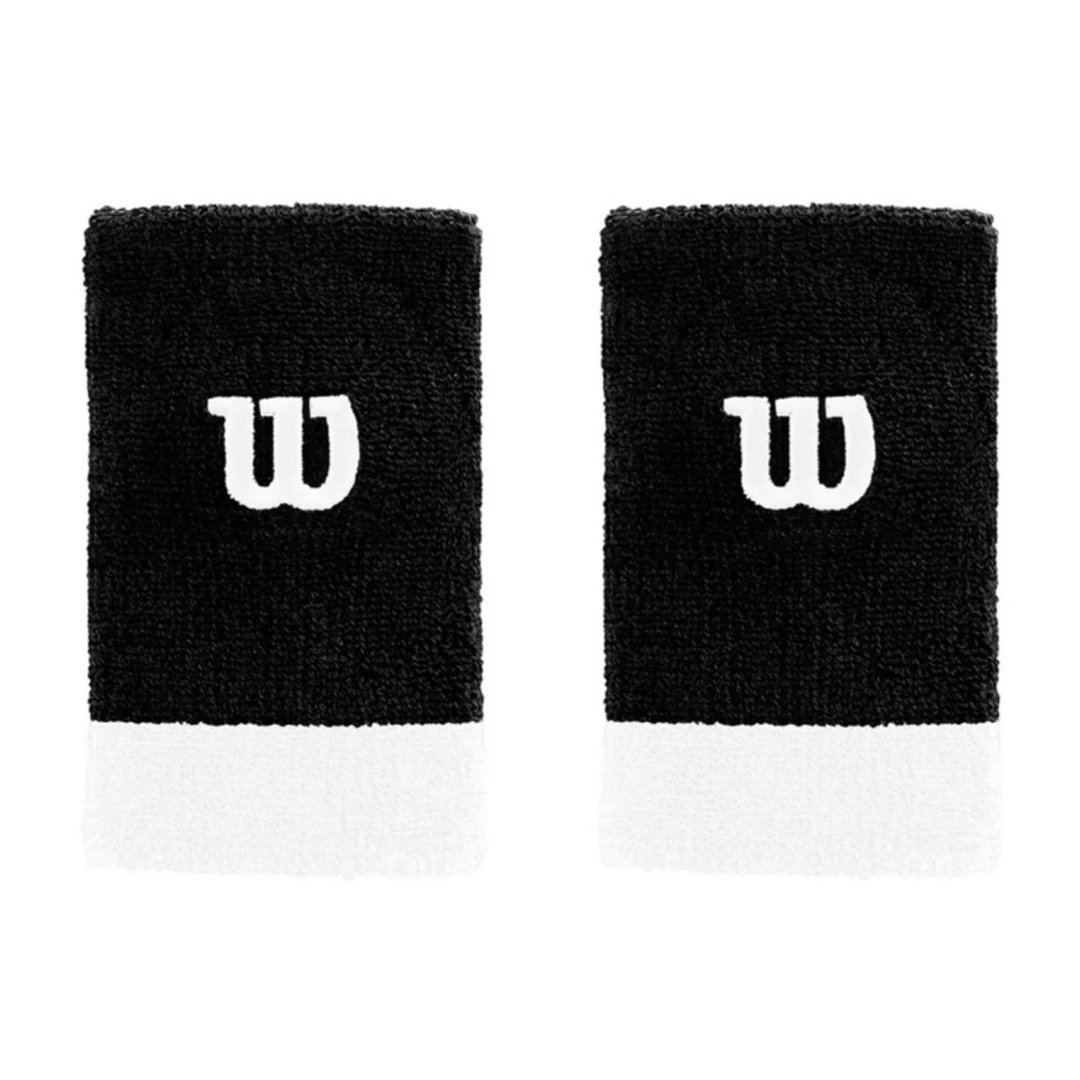 Wilson Extra Wide Wristband Black&White 2pack