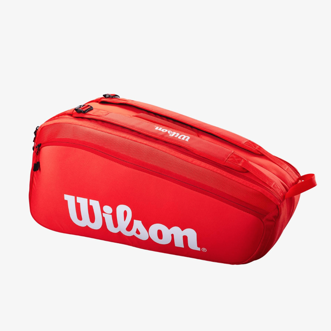 Wilson Super Tour 9-pack red tennis racket bag