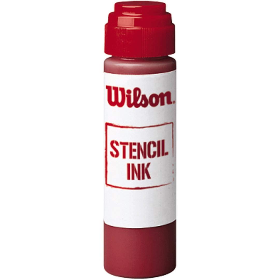 Wilson stencil ink red